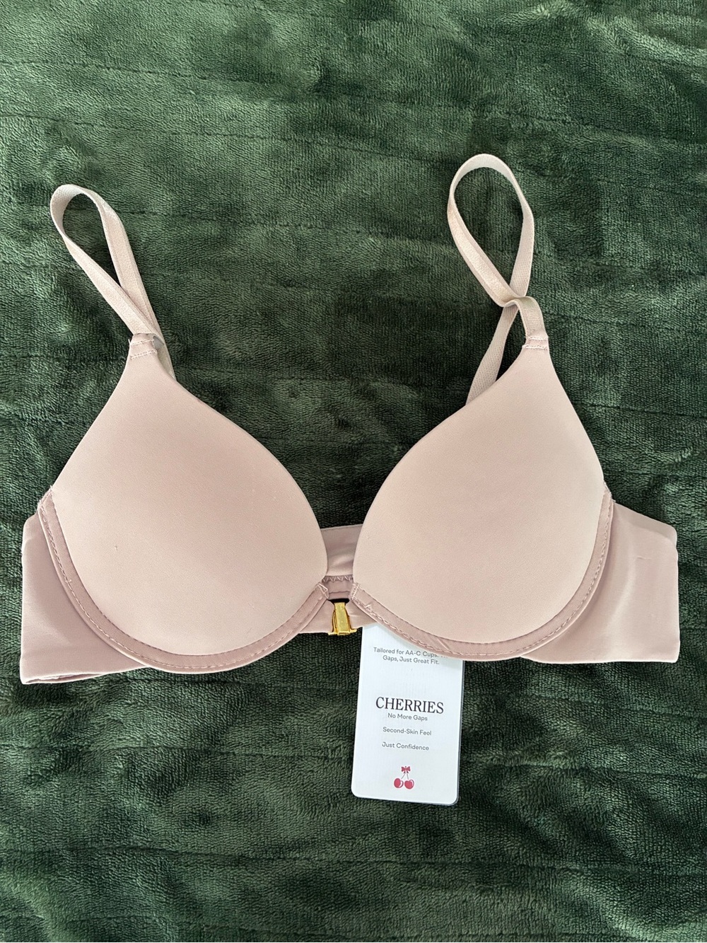 Women's Light Nude T-Shirt Bra with front closure and Smooth Molded Cups